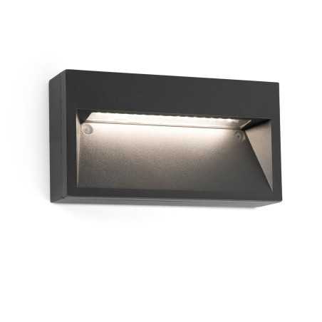 Wandleuchte aus Aluminium mit integrierter LED, grau, TRANGY