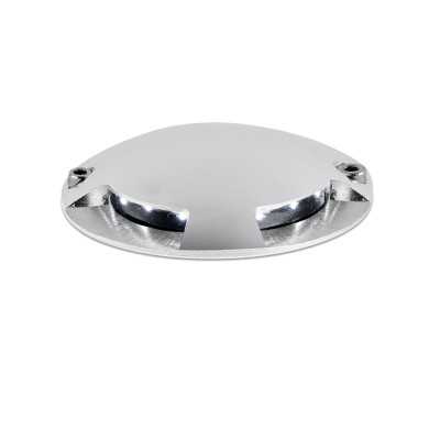 Stehleuchte aus Aluminium mit integrierter LED, gebuersteter Stahl, CHITRAY