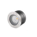 Stehleuchte aus gebuerstetem Edelstahl mit integrierter LED, BELVAL