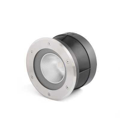 Stehleuchte aus Edelstahl mit integrierter LED, gebuersteter Stahl, RIOCAUD