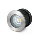 Stehleuchte aus gebuerstetem Edelstahl mit integrierter LED, MIANNAY