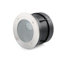 Stehleuchte aus gebuerstetem Edelstahl mit integrierter LED, LANNEC
