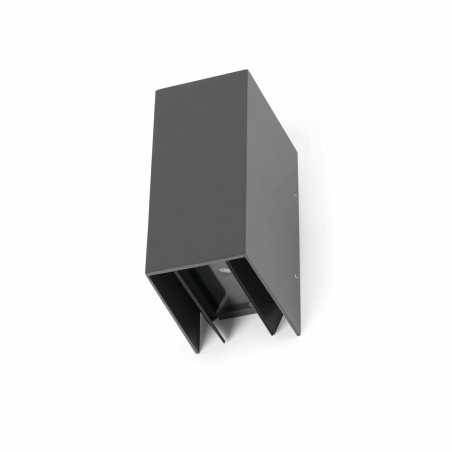Wandleuchte aus Aluminium mit integrierter LED, grau, CUBORD