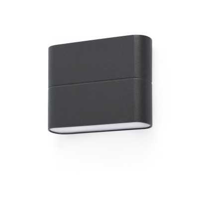 Wandleuchte aus Aluminium mit integrierter LED, grau, VARIZE