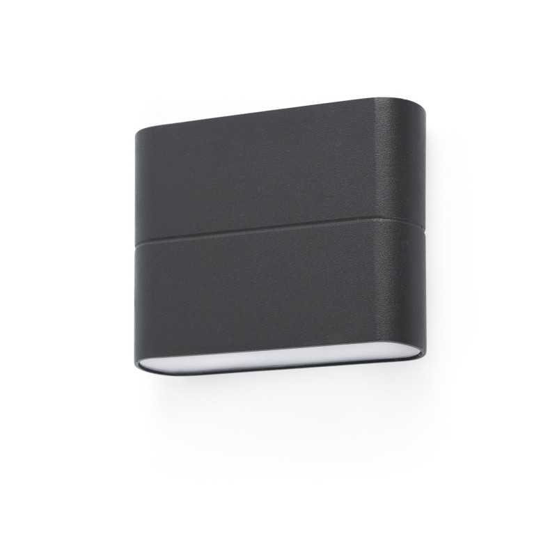 Wandleuchte aus Aluminium mit integrierter LED, grau, VARIZE