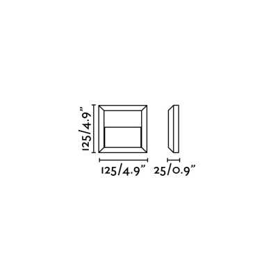 Wandleuchte aus Kunststoff mit integrierter LED, grau, POURCY