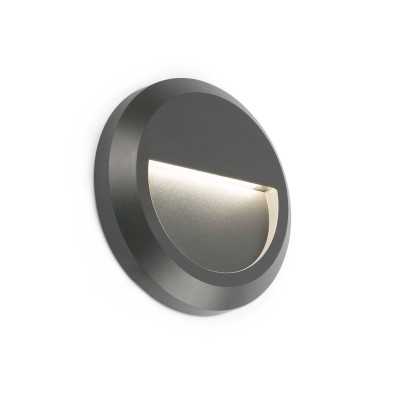 Wandleuchte aus Kunststoff mit integrierter LED, grau, FASQUE