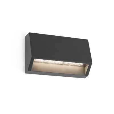 Wandleuchte aus Kunststoff mit integrierter LED, grau, HATRIZE