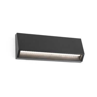 Wandleuchte aus Kunststoff mit integrierter LED, grau, CAZENAC