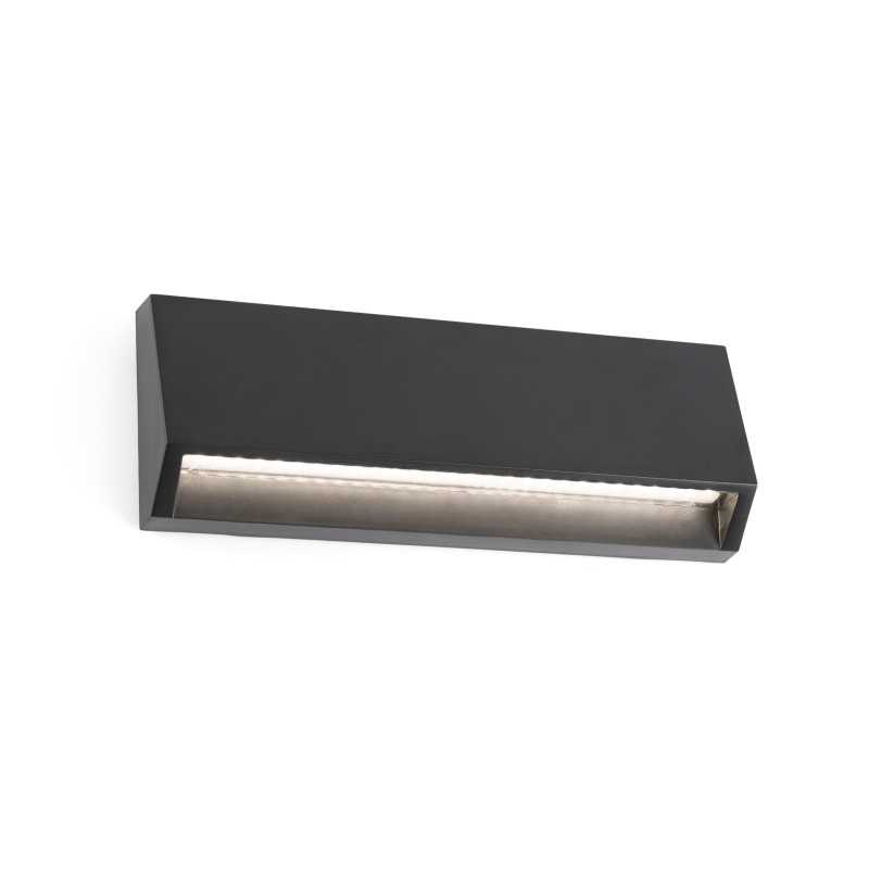 Wandleuchte aus Kunststoff mit integrierter LED, grau, CAZENAC