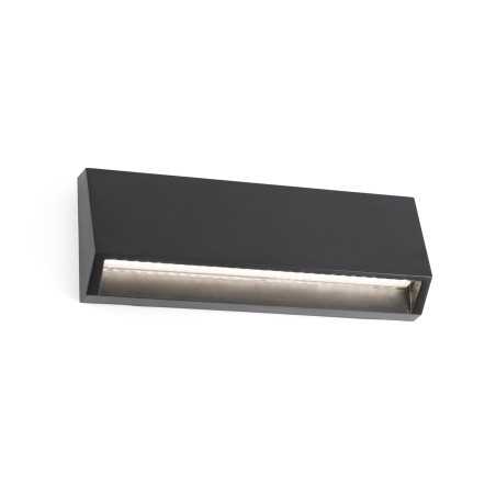Wandleuchte aus Kunststoff mit integrierter LED, grau, CAZENAC