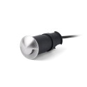 Stehleuchte aus Edelstahl mit integrierter LED, gebuersteter Stahl, MERGEY