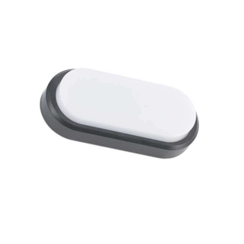 Wandleuchte aus Kunststoff mit integrierter LED, grau, OUERRAY