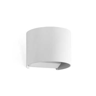 Wandleuchte aus Aluminium mit integrierter LED, mattweiss, NEPVANT