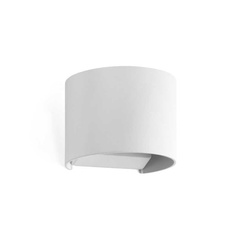 Wandleuchte aus Aluminium mit integrierter LED, mattweiss, NEPVANT