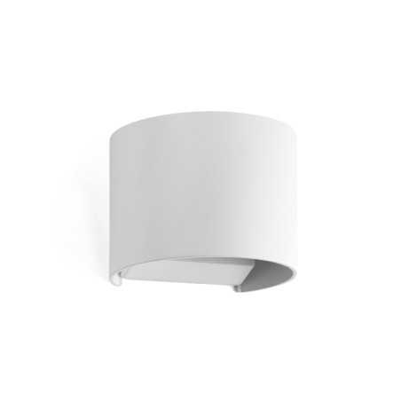 Wandleuchte aus Aluminium mit integrierter LED, mattweiss, NEPVANT