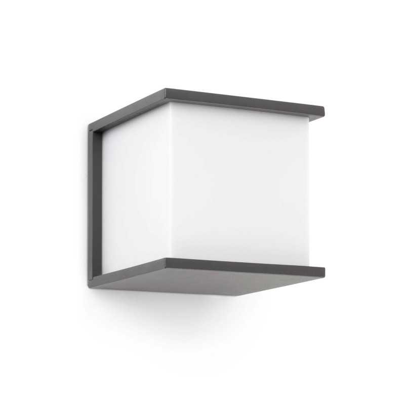 Wandleuchte aus Aluminium E27, grau, POUVRAI