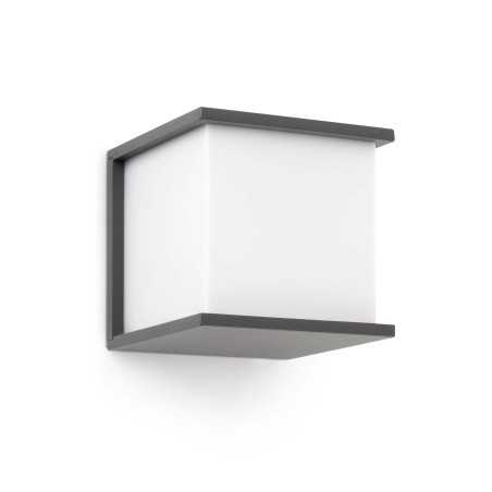 Wandleuchte aus Aluminium E27, grau, POUVRAI