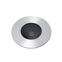 Stehleuchte aus Edelstahl mit integrierter LED, gebuersteter Stahl, RODOME