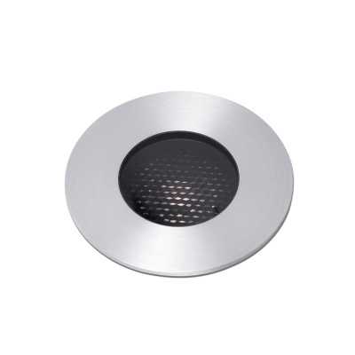 Stehleuchte aus Edelstahl mit integrierter LED, gebuersteter Stahl, RODOME