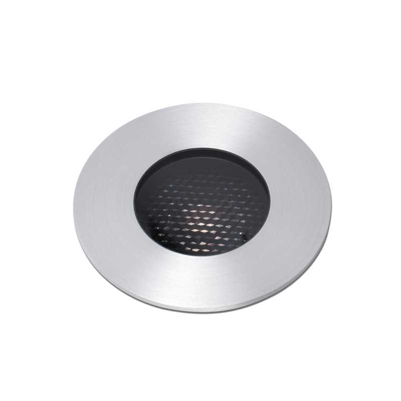 Stehleuchte aus Edelstahl mit integrierter LED, gebuersteter Stahl, RODOME