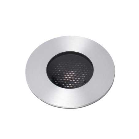 Stehleuchte aus Edelstahl mit integrierter LED, gebuersteter Stahl, RODOME
