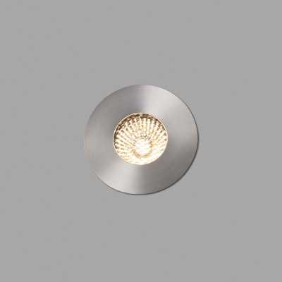 Stehleuchte aus Edelstahl mit integrierter LED, gebuersteter Stahl, AIZENAY