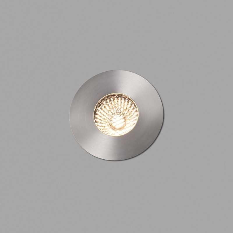 Stehleuchte aus Edelstahl mit integrierter LED, gebuersteter Stahl, AIZENAY