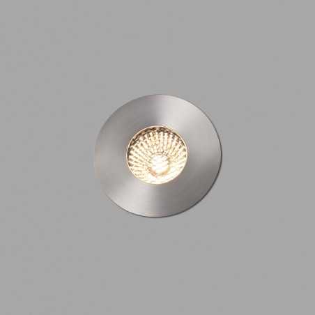 Stehleuchte aus Edelstahl mit integrierter LED, gebuersteter Stahl, AIZENAY