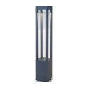 Stehleuchte aus Aluminium mit integrierter LED, grau, CAMINEL