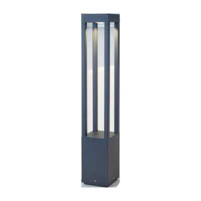 Stehleuchte aus Aluminium mit integrierter LED, grau, CAMINEL