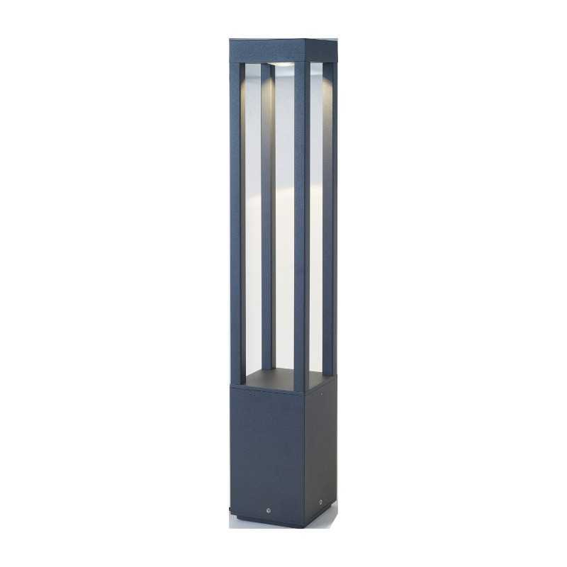 Stehleuchte aus Aluminium mit integrierter LED, grau, CAMINEL