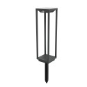 Stehleuchte aus Aluminium mit integrierter LED, grau, PITGAM