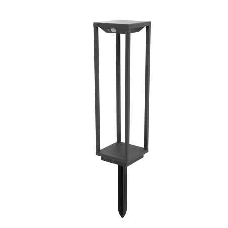 Stehleuchte aus Aluminium mit integrierter LED, grau, PITGAM