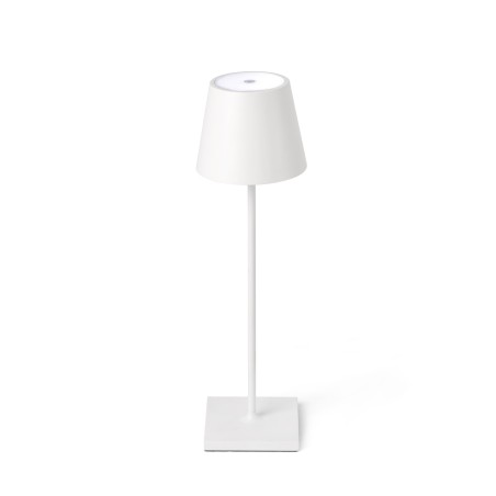 Tischleuchte aus Aluminium mit integrierter LED, mattweiss, HAVANGE