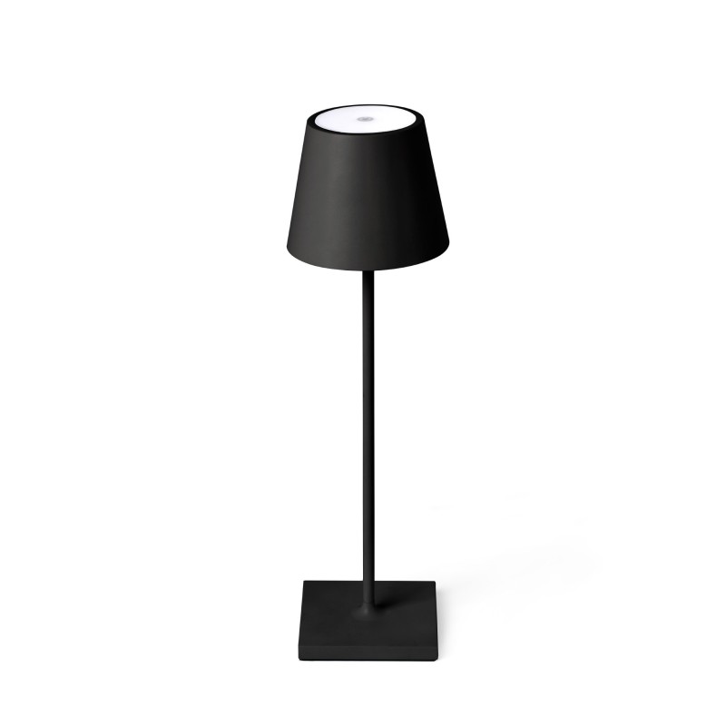 Tischleuchte aus Aluminium mit integrierter LED, mattschwarz, VEJOLES