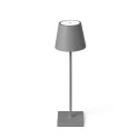Tischleuchte aus Aluminium mit integrierter LED, grau, RICOURT