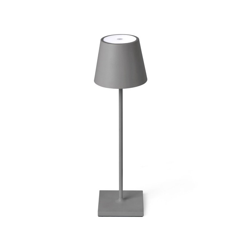 Tischleuchte aus Aluminium mit integrierter LED, grau, RICOURT