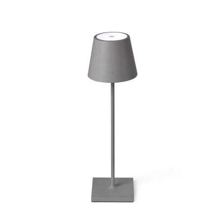 Tischleuchte aus Aluminium mit integrierter LED, grau, RICOURT