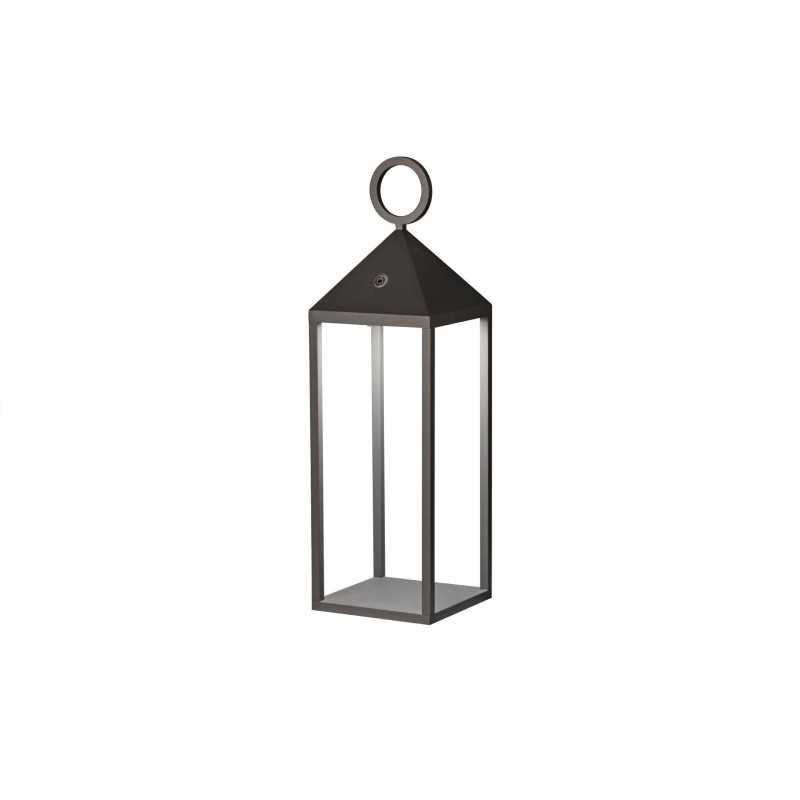 Tischleuchte aus Aluminium mit integrierter LED, grau, TRIZAY
