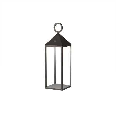 Tischleuchte aus Aluminium mit integrierter LED, grau, TRIZAY
