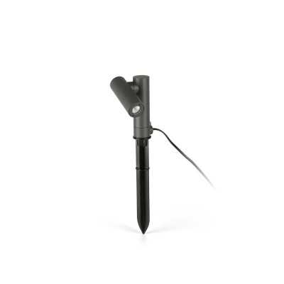 Stehleuchte aus Aluminium mit integrierter LED, grau, BOURNAC