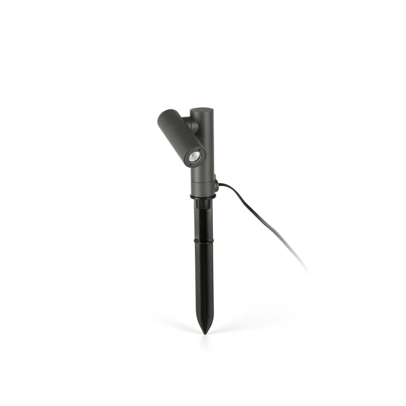 Stehleuchte aus Aluminium mit integrierter LED, grau, BOURNAC