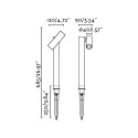 Stehleuchte aus Aluminium mit integrierter LED, grau, POUZOL