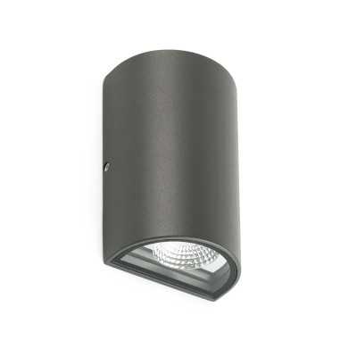 Wandleuchte aus Aluminium mit integrierter LED, grau, NEPMES