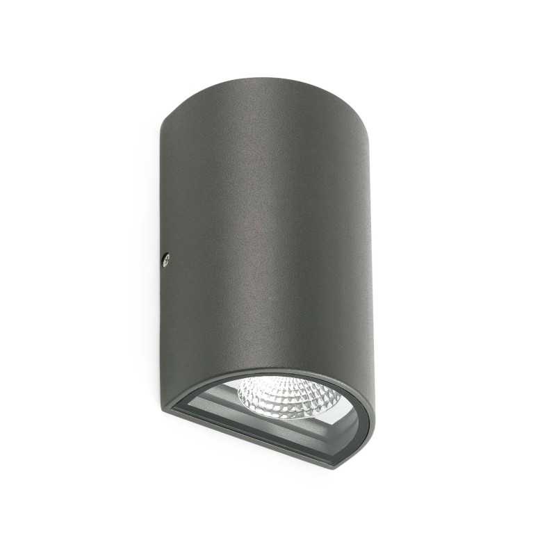 Wandleuchte aus Aluminium mit integrierter LED, grau, NEPMES