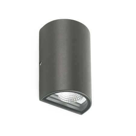 Wandleuchte aus Aluminium mit integrierter LED, grau, NEPMES