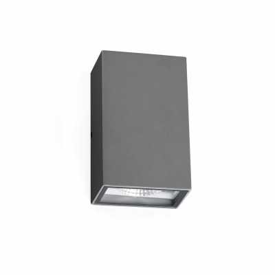 Wandleuchte aus Aluminium mit integrierter LED, grau, VERDON