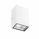 Wandleuchte aus Aluminium mit integrierter LED, mattweiss, BOURTH