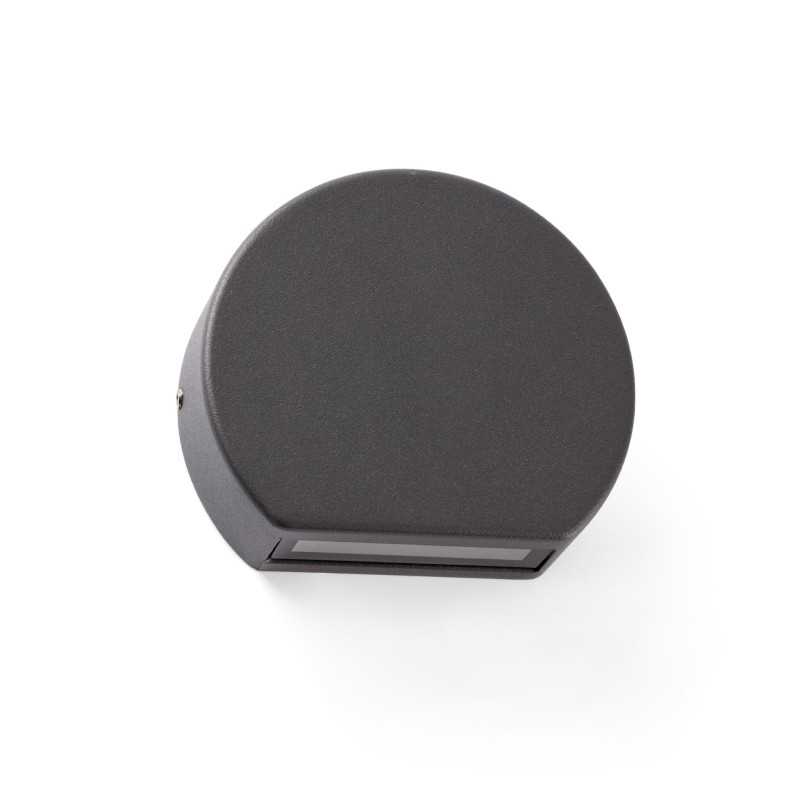 Wandleuchte aus Aluminium mit integrierter LED, grau, POMBLIN